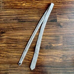 H&M Skinny Plaid Tie, Brown and Yellow